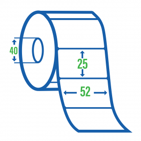 Полуглянцевая этикетка Vellum 52 x 25