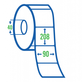 Полипропиленовая этикетка 90 x 208